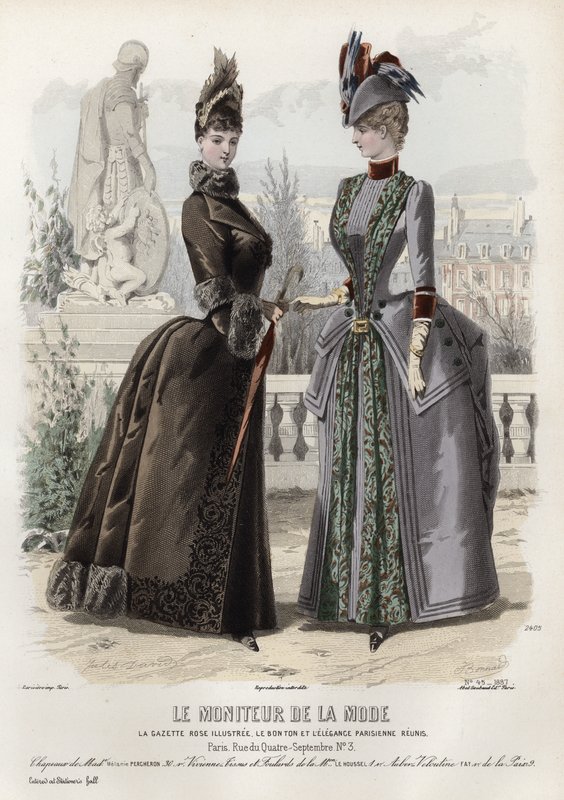 Fransk modetallrik, sent 1800-tal av French School