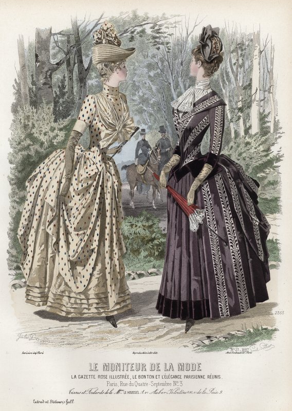 Fransk modetallrik, sent 1800-tal av French School