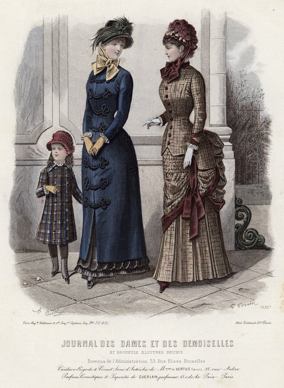 Fransk modetallrik, sent 1800-tal av French School