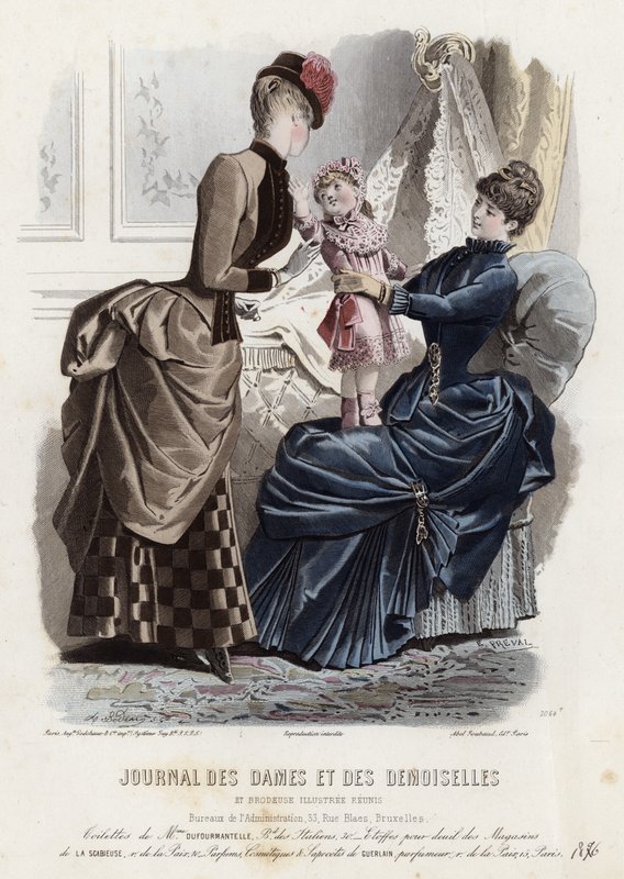 Fransk modetallrik, sent 1800-tal av French School