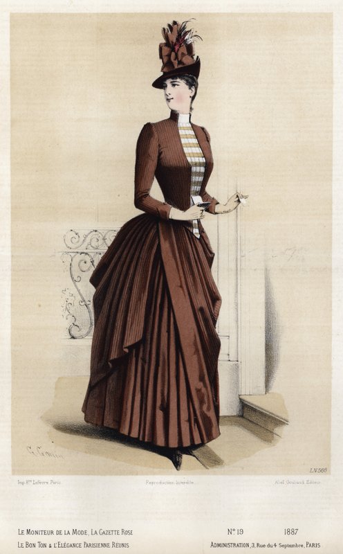 Fransk modetallrik, sent 1800-tal av French School