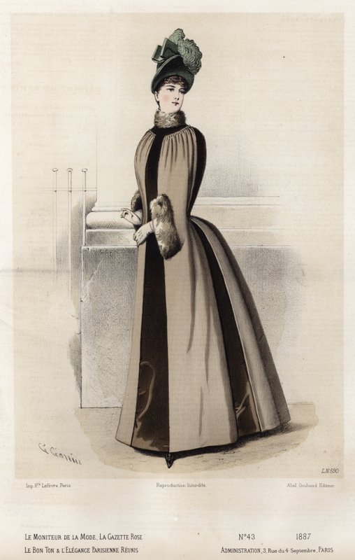 Fransk modetallrik, sent 1800-tal av French School
