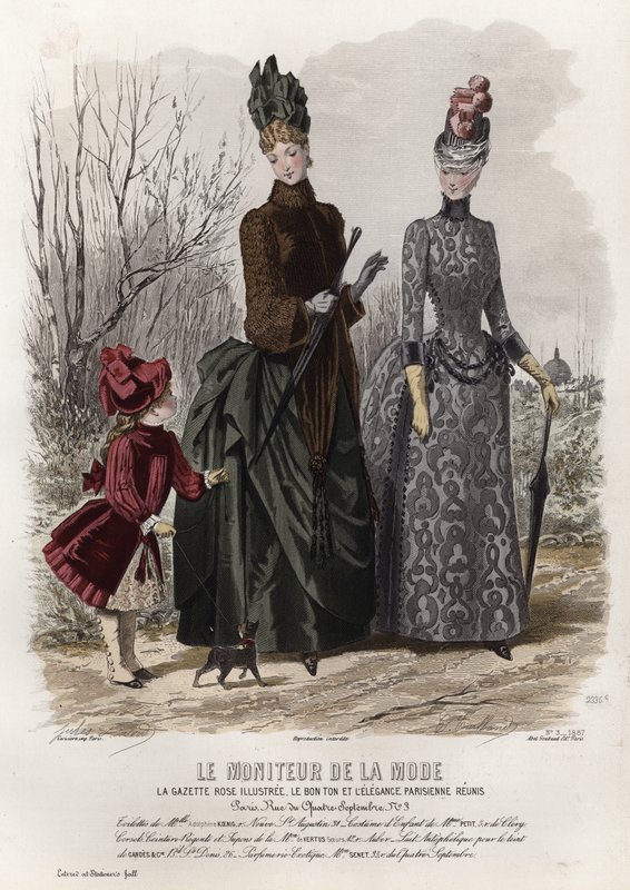 Fransk modetallrik, sent 1800-tal av French School