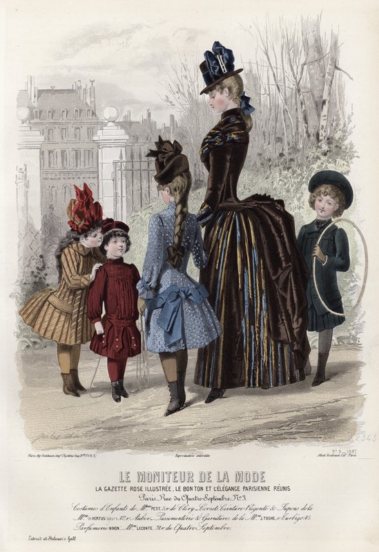 Fransk modetallrik, sent 1800-tal av French School