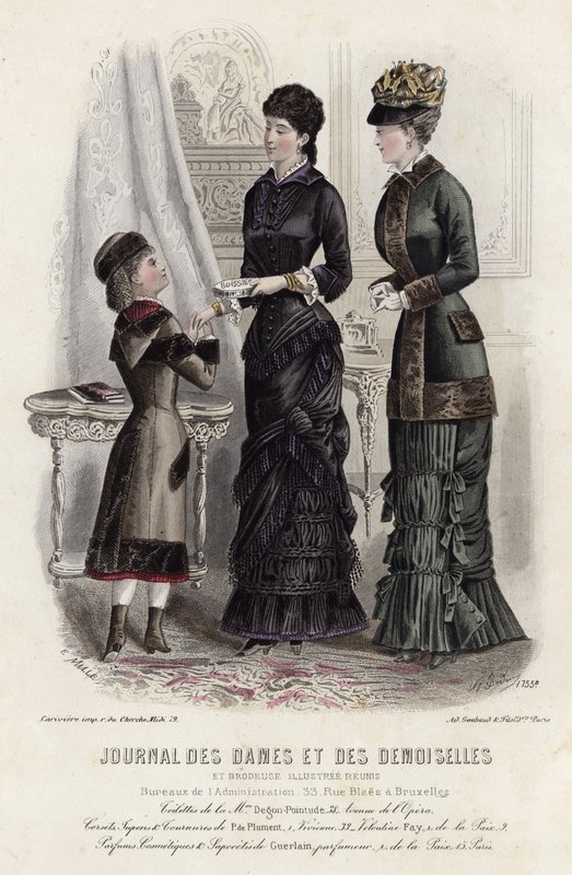 Fransk modetallrik, sent 1800-tal av French School