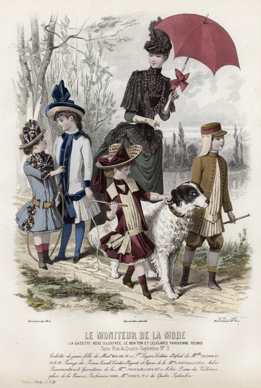 Fransk modetallrik, sent 1800-tal av French School