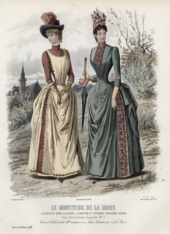 Fransk modetallrik, sent 1800-tal av French School