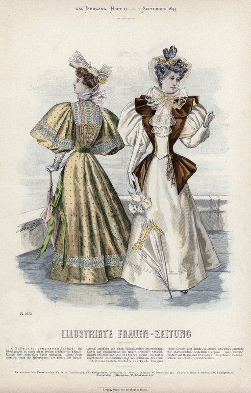 Fransk modetallrik, sent 1800-tal av French School