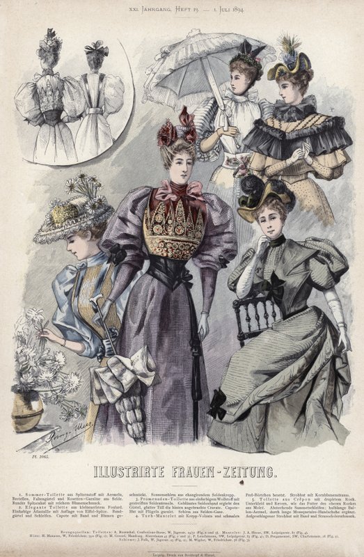 Fransk modetallrik, sent 1800-tal av French School