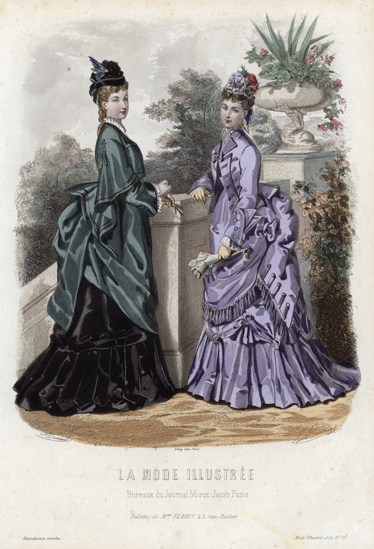 Fransk modetallrik, sent 1800-tal av French School