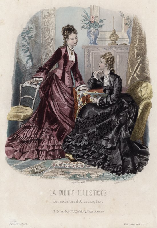 Fransk modetallrik, sent 1800-tal av French School