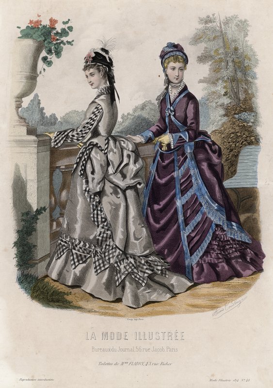 Fransk modetallrik, sent 1800-tal av French School