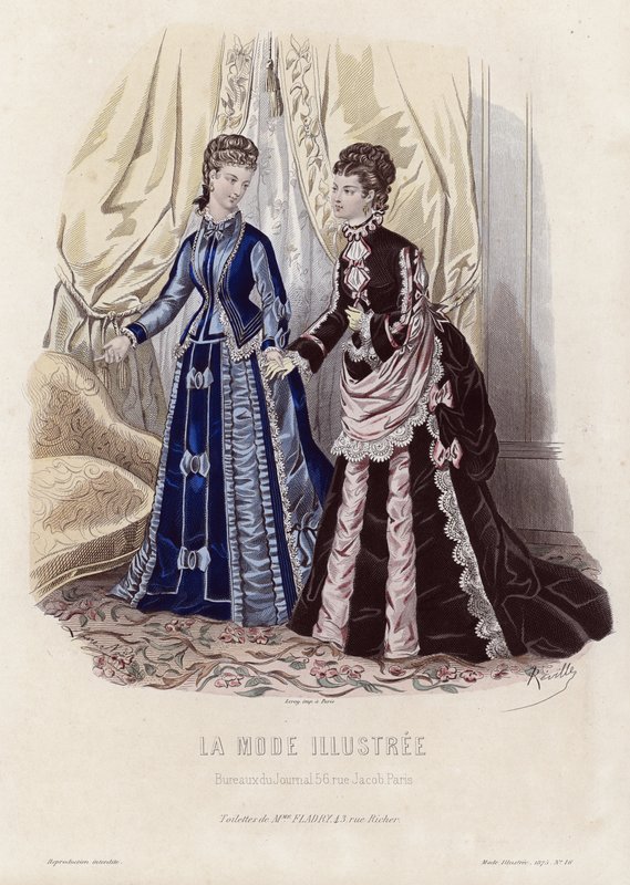 Fransk modetallrik, sent 1800-tal av French School