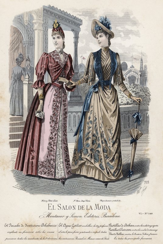Fransk modetallrik, sent 1800-tal av French School