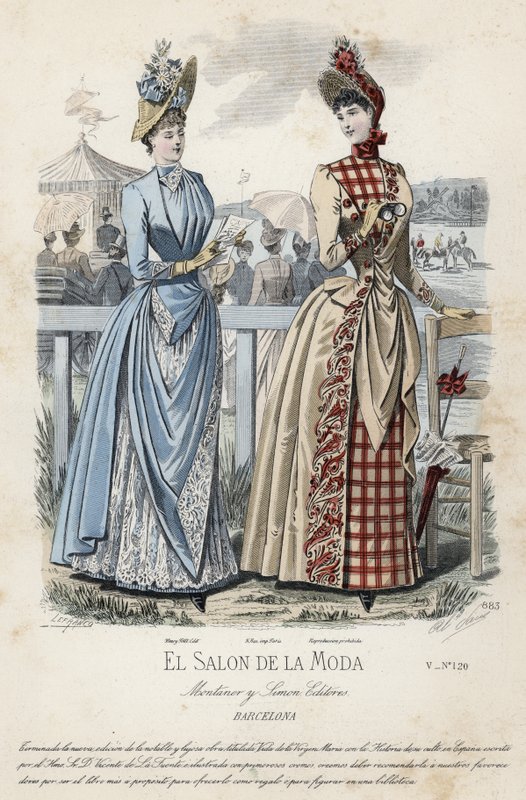 Fransk modetallrik, sent 1800-tal av French School
