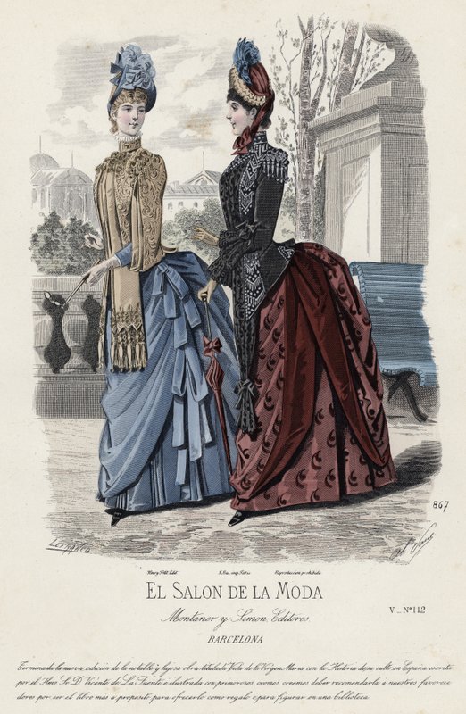 Fransk modetallrik, sent 1800-tal av French School