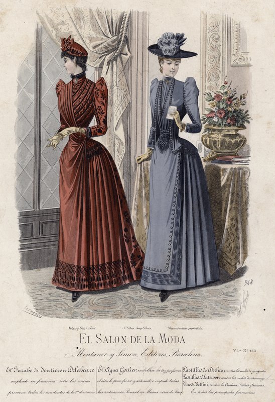 Fransk modetallrik, sent 1800-tal av French School