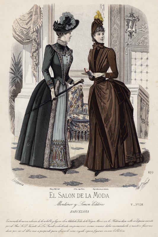 Fransk modetallrik, sent 1800-tal av French School