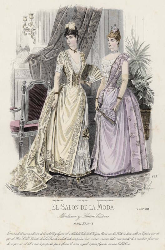 Fransk modetallrik, sent 1800-tal av French School