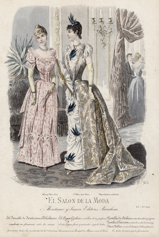 Fransk modetallrik, sent 1800-tal av French School