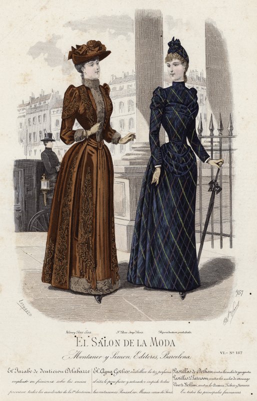 Fransk modetallrik, sent 1800-tal av French School