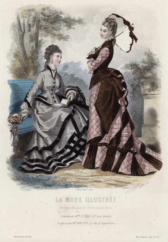 Fransk modetallrik, sent 1800-tal av French School