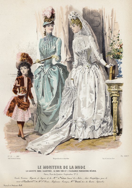 Fransk modetallrik, sent 1800-tal av French School