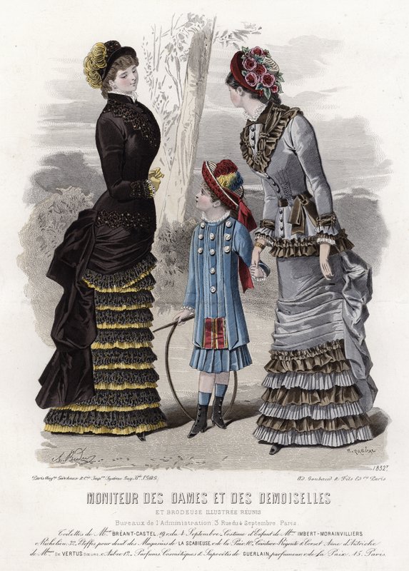 Fransk modetallrik, sent 1800-tal av French School