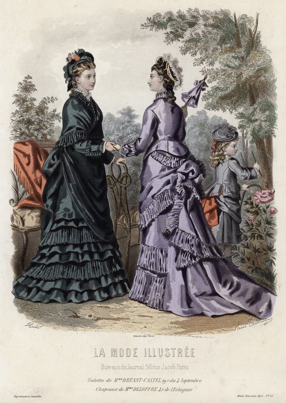 Fransk modetallrik, sent 1800-tal av French School