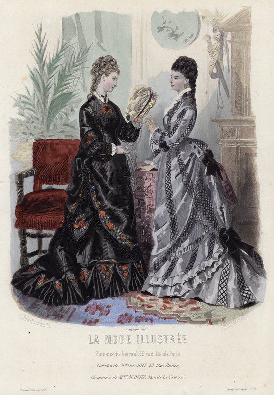 Fransk modetallrik, sent 1800-tal av French School