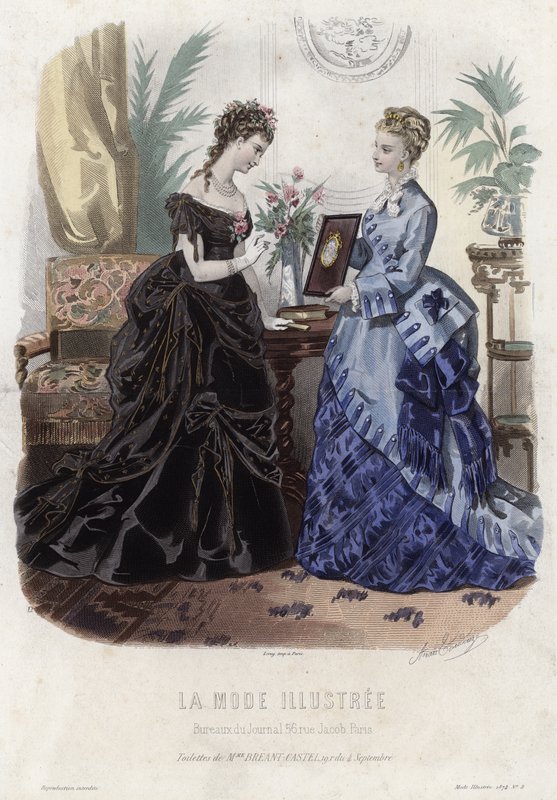 Fransk modetallrik, sent 1800-tal av French School
