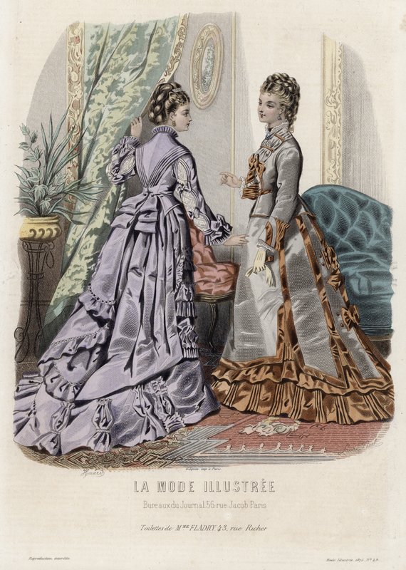 Fransk modetallrik, sent 1800-tal av French School