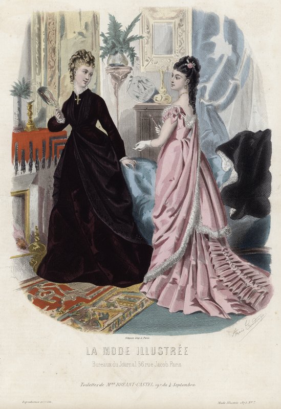 Fransk modetallrik, sent 1800-tal av French School