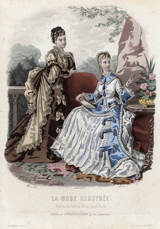 Fransk modetallrik, sent 1800-tal av French School