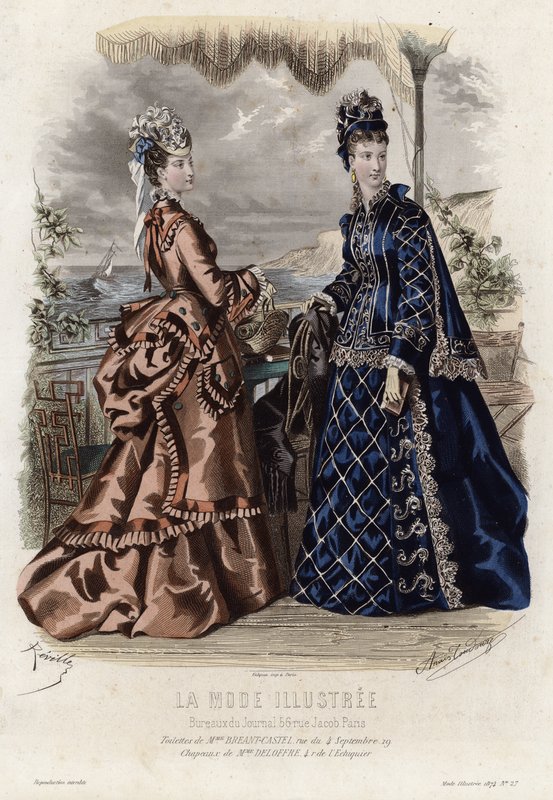 Fransk modetallrik, sent 1800-tal av French School