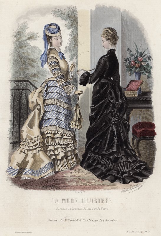 Fransk modetallrik, sent 1800-tal av French School