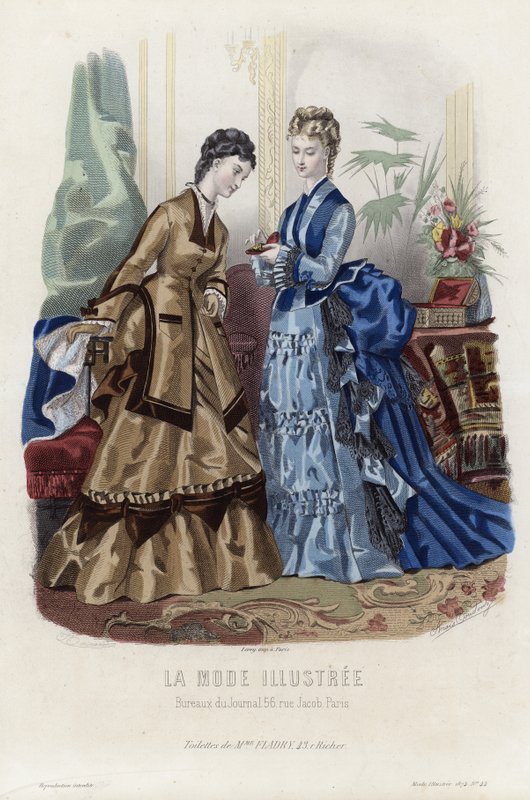 Fransk modetallrik, sent 1800-tal av French School