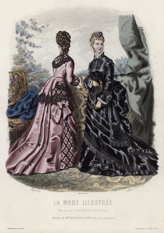 Fransk modetallrik, sent 1800-tal av French School