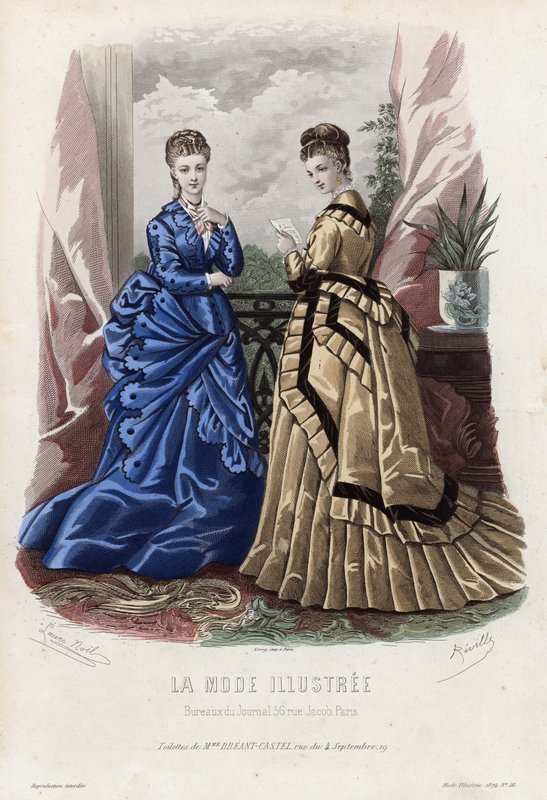 Fransk modetallrik, sent 1800-tal av French School