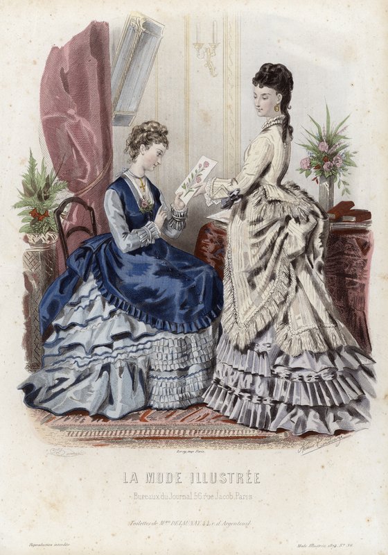 Fransk modetallrik, sent 1800-tal av French School