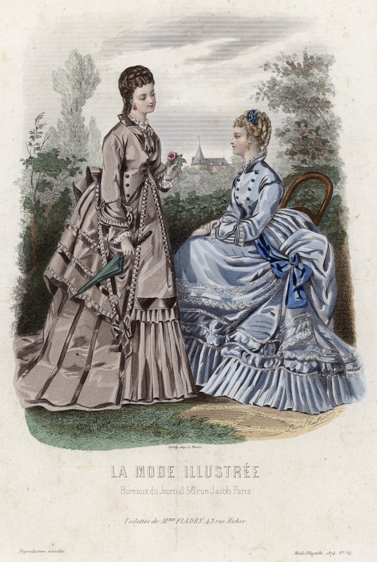 Fransk modetallrik, sent 1800-tal av French School