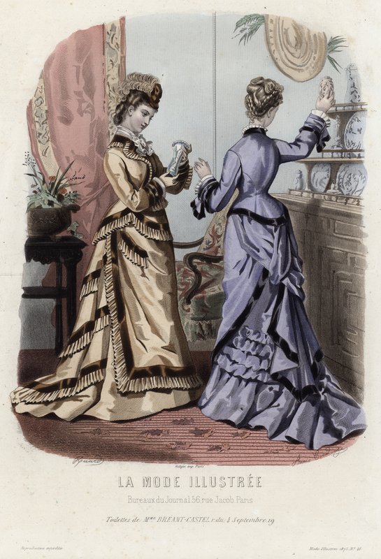 Fransk modetallrik, sent 1800-tal av French School