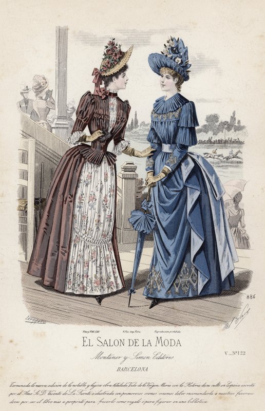 Fransk modetallrik, sent 1800-tal av French School