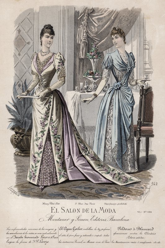 Fransk modetallrik, sent 1800-tal av French School