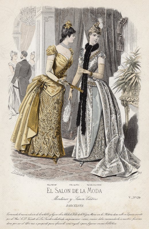 Fransk modetallrik, sent 1800-tal av French School
