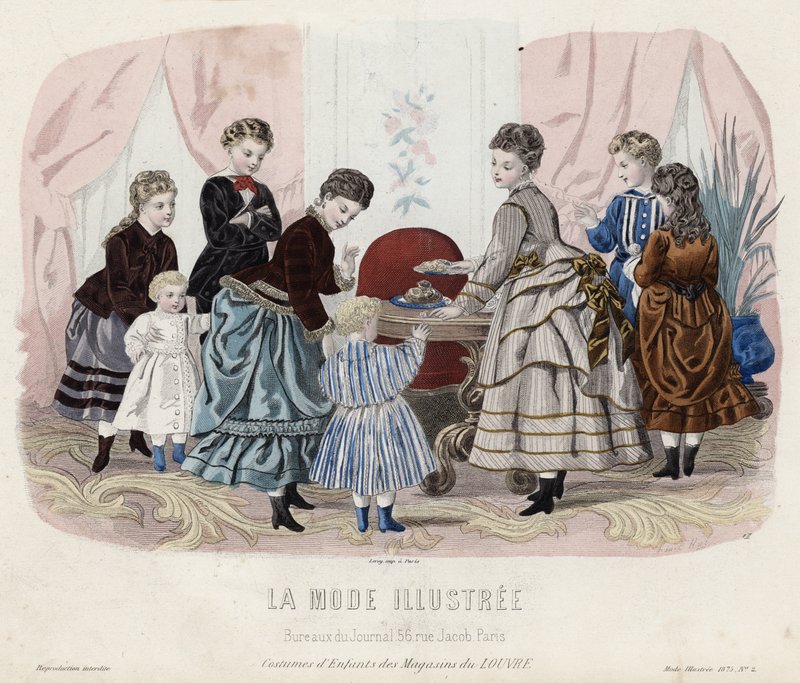 Fransk modetallrik, sent 1800-tal av French School