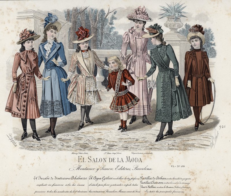 Fransk modetallrik, sent 1800-tal av French School