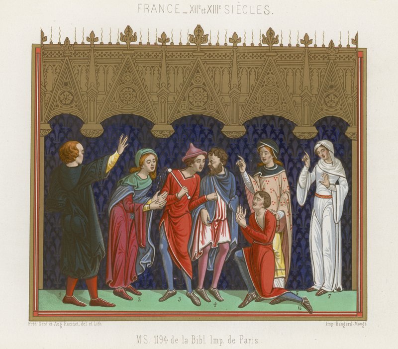 Franska figurer från 1100- och 1200-talet av French School
