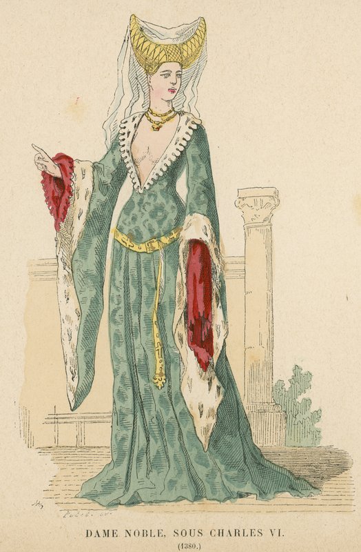 Fransk adelskvinna under Karl VIs regeringstid, 1380 av French School