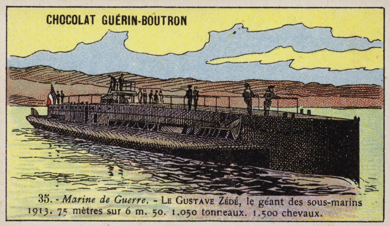 Franska ubåten Gustave Zede av French School